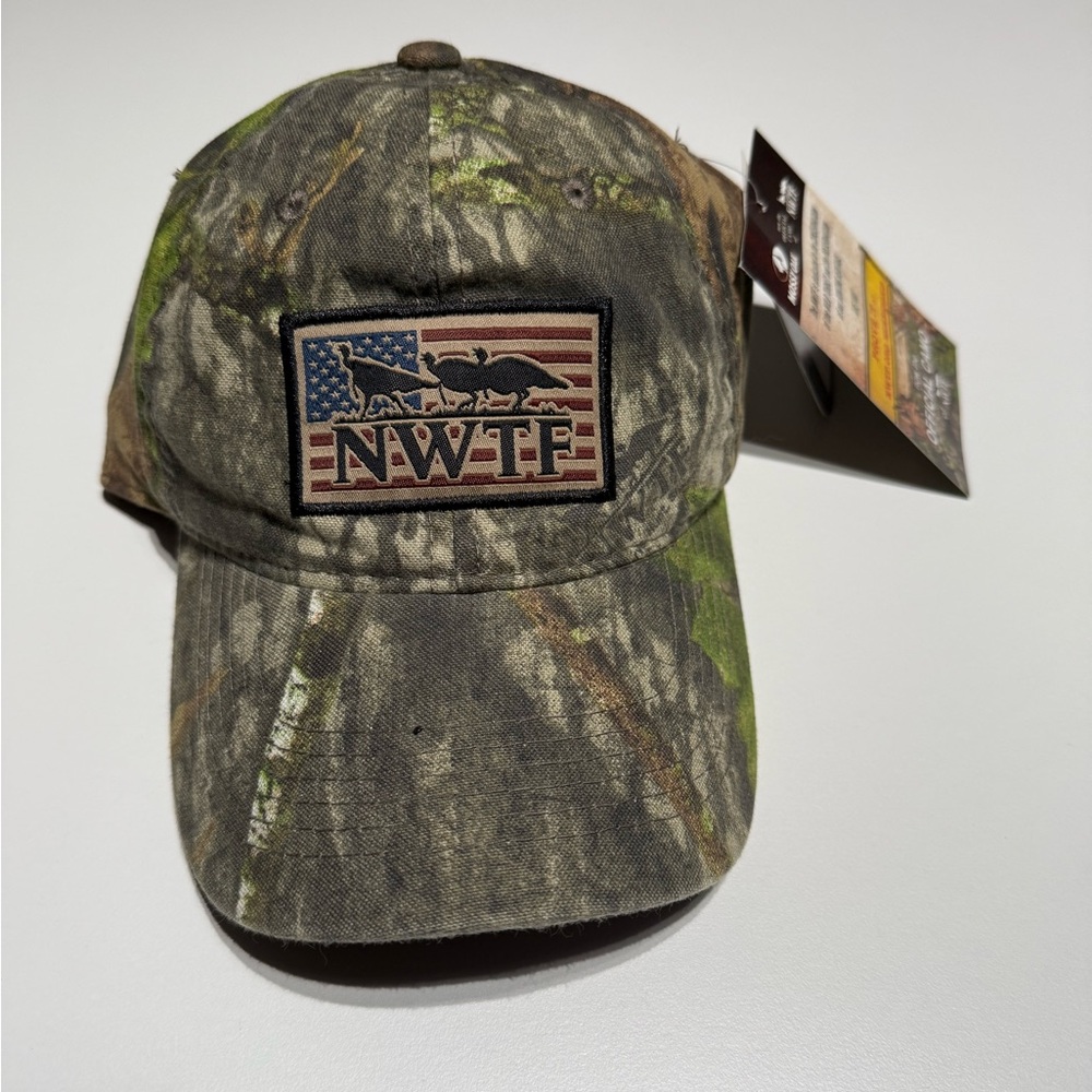 NWTF Camouflage Cap with American Flag Patch, turkey federation hat, turkey hunt